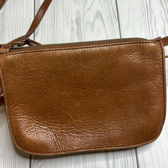 Madewell simple Crossbody Bag English Saddle Brown Leather One Size - Picture 9 of 12